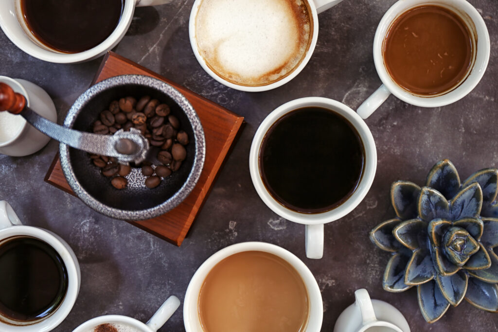 lots of coffee cups