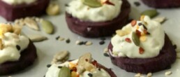 Oven-roasted beetroot with jalapeño cream cheese